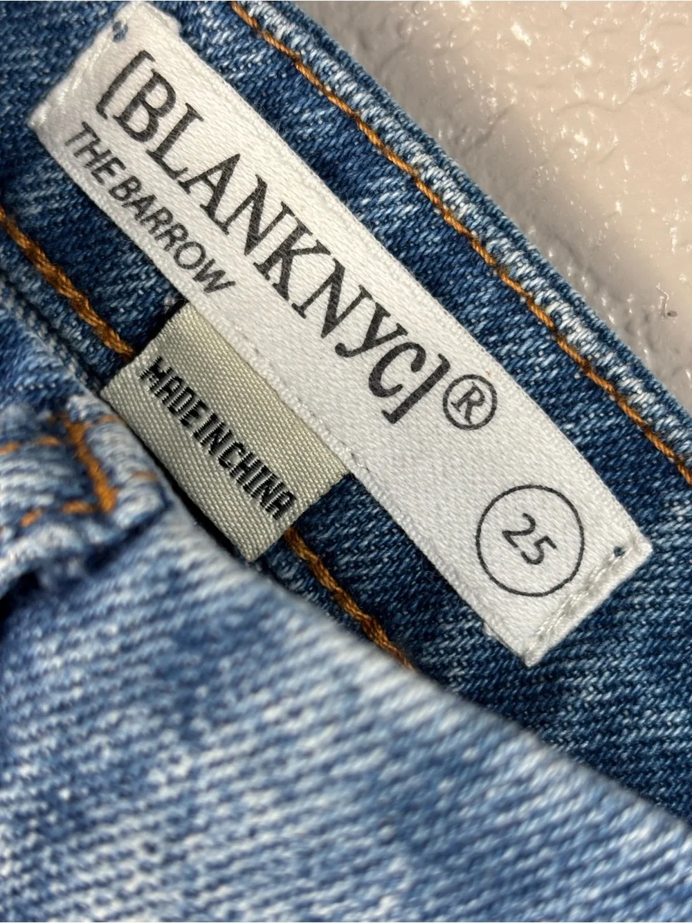 Blank NYC Light Wash Distressed Denim Cut Off Jean Shorts Size 25
